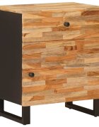 vidaXL Леглов шкаф Кафяво 50 x 33 x 60 см Солидно мангово дърво