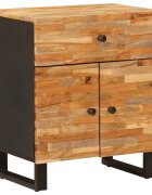 vidaXL Леглов шкаф Кафяво 50 x 33 x 60 см Солидно мангово дърво