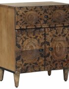 vidaXL Леглов шкаф Кафяво 50 x 33 x 60 см Солидно мангово дърво