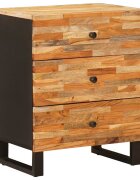 vidaXL Леглов шкаф Кафяво 50 x 33 x 62 см Солидно мангово дърво