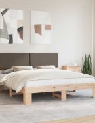 vidaXL Леглова рамка с тапицирана гръбна част Таупе 200 x 200 cm