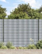 vidaXL Ленти за покриване на огради 10 бр сив 2525x19 см PVC