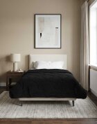 vidaXL Летен юрган 140 x 220 cm Лято Черно Дишащo