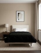 vidaXL Летен юрган 155 x 220 cm Лято Черно Дишащo
