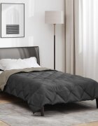 vidaXL Летен юрган 200 x 135 см Лято 200 гсм Светло сиво и антрацит