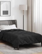 vidaXL Летен юрган 200 x 140 cm Лято 200 гсм Черен