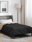 vidaXL Летен юрган 200 x 155 см Лято 200 гсм Черно и таупе