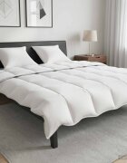 vidaXL Летен юрган 200 x 200 cm Лято 150 gsm Бамбукови влакна Бяло