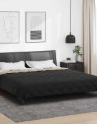 vidaXL Летен юрган 200 x 200 cm Лято 200 гсм Черно и таупе