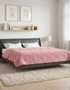 vidaXL Летен юрган 200 x 200 cm Лято Розово Дишащo