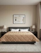 vidaXL Летен юрган 200 x 200 cm Лято Таупе Дишащo