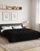 vidaXL Летен юрган 200 x 240 cm Лято Черно Дишащo