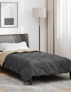 vidaXL Летен юрган 220 x 155 см Лято 200 гсм Антрацит и таупе