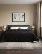 vidaXL Летен юрган 220 x 240 cm Лято Черно Дишащo