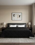 vidaXL Летен юрган 220 x 260 cm Лято Черно Дишащo