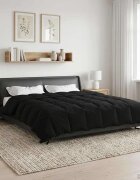 vidaXL Летен юрган 240 х 260 см Лято Микрофибър (100% полиестер) Черно