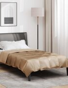 vidaXL Летен юрган Златист 155 x 220 cm Сатен и микрофибър