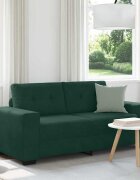 vidaXL Loveseat Sofa Dark Green 140 cm Velvet - Untranslated
