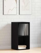 vidaXL LP Кутия за съхранение Черен дъб 71x34x36cm Инженерна дървесина