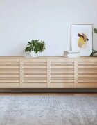 vidaXL Луврирани врати с врата 4 бр. Натурално 69 x 494 см