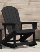 vidaXL Люлеещ се стол Adirondack Черно HDPE