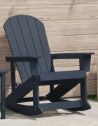 vidaXL Люлеещ се стол Adirondack Морски син HDPE