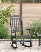 vidaXL Люлеещ се стол Черно 84 x 65 x 114 см Смола