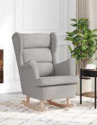 vidaXL Люлеещ се стол Cloud Grey 74x90x102 cm Fabric