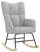 vidaXL люлеещ се стол Cloud Grey Fabric