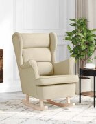 vidaXL Люлеещ се стол Cream 74x90x102 cm Fabric