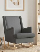 vidaXL Люлеещ се стол Тъмен сив 62 x 80 x 85 см текстил