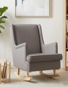 vidaXL Люлеещ се стол Таупе 62 x 80 x 85 см текстил