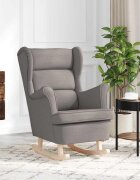 vidaXL Люлеещ се стол Taupe 74x90x102 cm Fabric