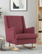 vidaXL Люлеещ се стол Виненочервен 62 x 80 x 85 см текстил
