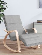 vidaXL Люлеещ стол светлосив текстил
