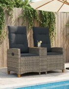 vidaXL Люлееща се пейка с маса 2 -Seater 126 x 65 x 112 см полиратан