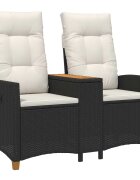 vidaXL Люлееща се пейка с маса 2 -Seater 126 x 65 x 112 см полиратан