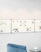 vidaXL Магнитна бяла дъска сгъваема 160x40x17 см алуминий