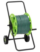vidaXL Макара за маркуч количка със зелен маркуч 05" 30 м PVC