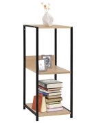 vidaXL Малка библиотека черно и дъб 335x396x797 см инженерно дърво
