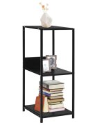 vidaXL Малка етажерка за книги черна 335x396x797 см инженерно дърво