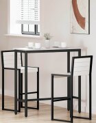 vidaXL Маса Бяло 100 x 40 x 101 см Инженерна дървесина и стомана