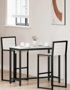 vidaXL Маса Бяло 100 x 50 x 77 см Инженерна дървесина и стомана