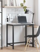 vidaXL Маса Бяло 80 x 50 x 77 см Инженерна дървесина и стомана
