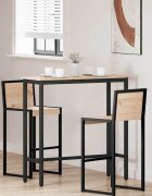 vidaXL Маса Естествен 100 x 40 x 101 см Инженерна дървесина и стомана