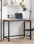 vidaXL Маса Естествен 100 x 50 x 77 см Инженерна дървесина и стомана