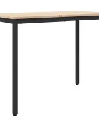 vidaXL Маса Естествен 100 x 50 x 77 см Инженерна дървесина и стомана