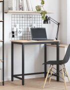 vidaXL Маса Естествен 80 x 50 x 77 см Инженерна дървесина и стомана