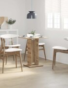 vidaXL Маса за бистро Artisan Oak 60x60x75 cm Инженерна дървесина