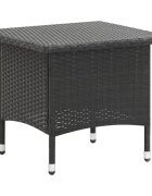 vidaXL Маса за чай черна 50x50x47 см полиратан